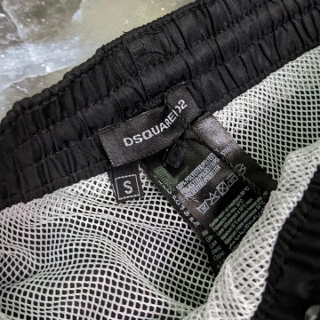 Чорні брендові чоловічі шорти для плавання Dsquared2 С-334