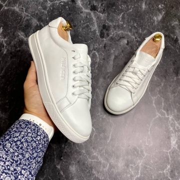 Белые мужские кожаные кеды tommy Т-595