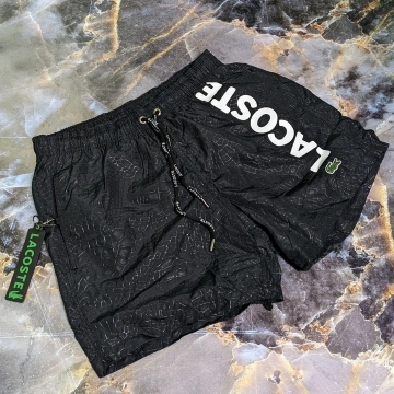 Черные летние брендовые шорты Lacoste С-337