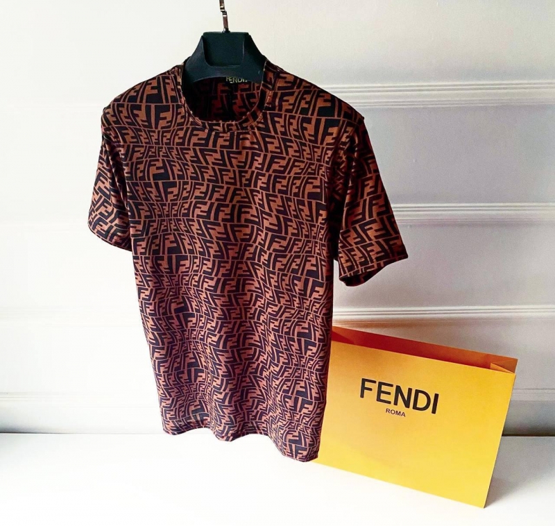 Брендовая мужская футболка Fendi Ф-986