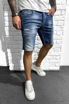 Модные мужские синие джинсовые шорты С-361