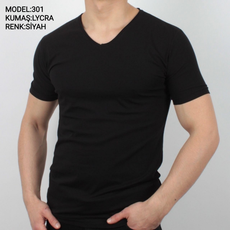 Черная мужская футболка однотонка Ф-1031