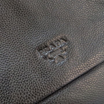 Кожаная мужская сумка Prada через плечо S-64