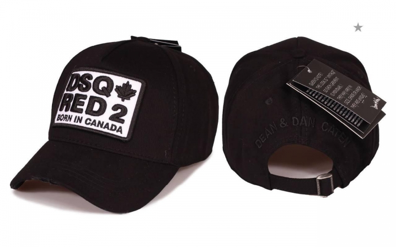 Модная черная мужская кепка Dsquared К-95