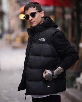 Черная мужская жилетка North face К-726