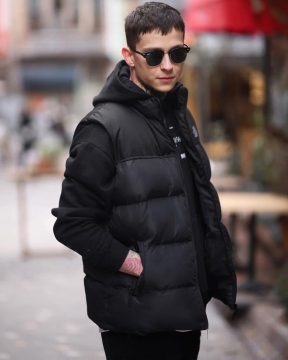 Черная мужская жилетка North face К-726