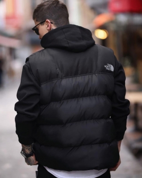 Черная мужская жилетка North face К-726