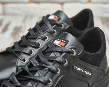 Стильні чоловічі шкіряні кеди Tommy Т-640