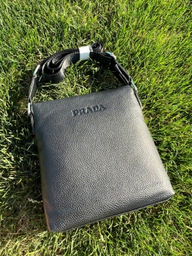 Шкіряна чоловіча сумка Prada S-78