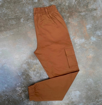 Коричневые мужские осенние штаны карго Б-382