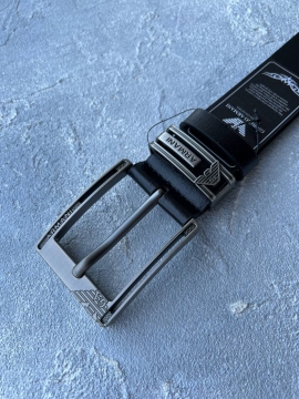 Стильний класичний чоловічий ремінь шкіряний пояс Armani Р-235