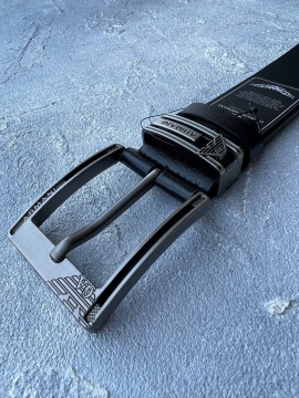 Стильний класичний чоловічий ремінь шкіряний пояс Armani Р-235