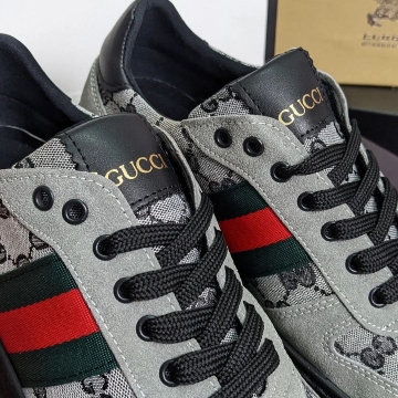Модні сірі чоловічі кросівки Gucci Т-673