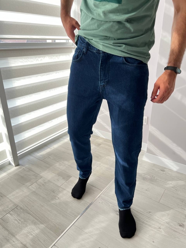 Темно-сині турецькі джинси мом D-667