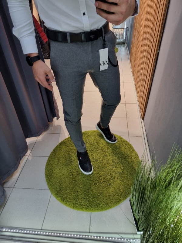 Стильні чоловічі сірі брюки Zara Б-407