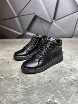Стильні чоловічі шкіряні зимові черевики Tommy Т-702