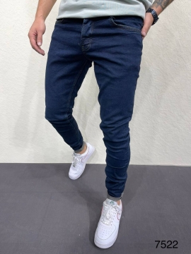 Темно-сині турецькі підзавужені молодіжні джинси Д-681