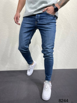 Подзауженные синие мужские джинсы Д-683