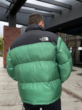 Модная зеленая короткая куртка TNF на зиму К-848