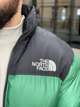 Модная зеленая короткая куртка TNF на зиму К-848