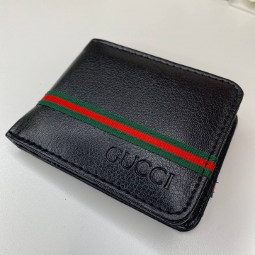 Чорний маленький гаманець Gucci з екошкіри К-100