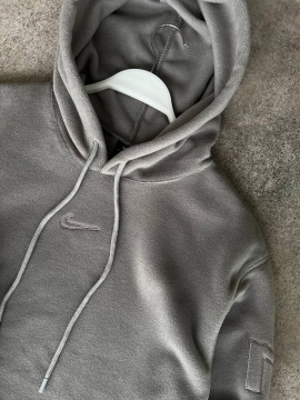 Светлый серый спортивный костюм Nike из полара К-616