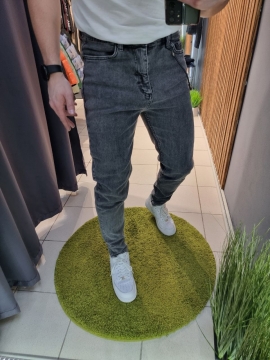 Мужские стильные темно серые джинсы Д-713
