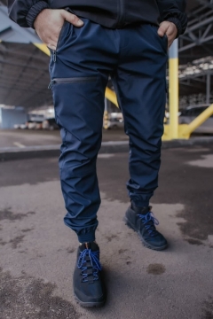 Модные мужские темно синие штаны весна осень Б-460
