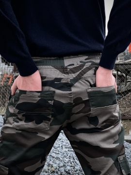 Камуфляжные мужские штаны осень-весна с карманами Б-464
