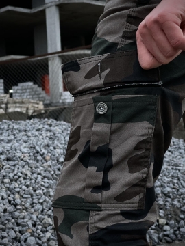 Камуфляжные мужские штаны осень-весна с карманами Б-464