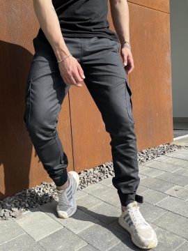 Базовые котоновые штаны карго графит Intruder Б-467
