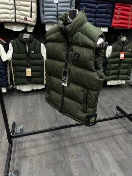 Модная брендовая жилетка Stone island хаки К-960