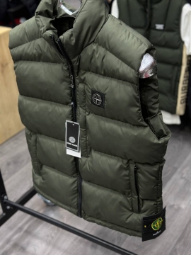 Модная брендовая жилетка Stone island хаки К-960