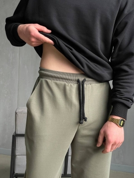 Мужские спортивные штаны хаки весна-осень Б-479