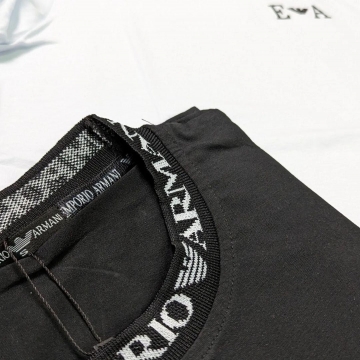 Стильная мужская футболка Armani (черная и белая) Ф-1214