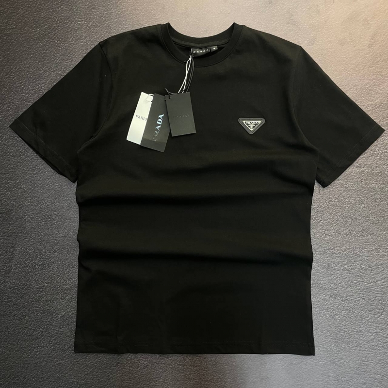 Черная брендовая футболка Prada Ф-1269