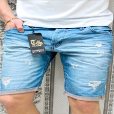 Светлые Мужские Джинсовые Шорты Duran В-59