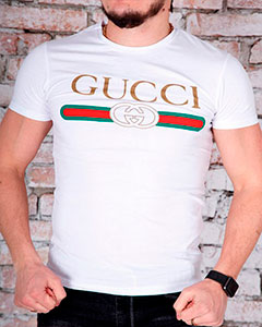 Мужская Брендовая Футболка Gucci Ф-268