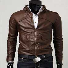 Коричневая Мужская Куртка KR-10