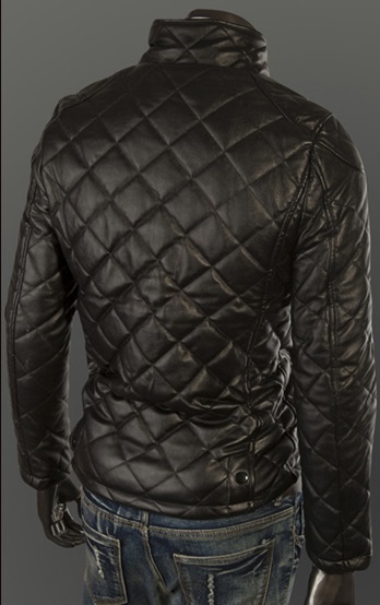 Черная Стеганая Мужская Куртка К-112