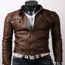 Коричневая Весенняя Мужская Куртка KR-12