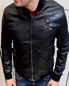 Мужская Кожаная Куртка Philipp Plein K-185