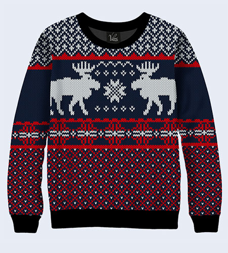 Мужской Свитшот с Оленями S-103