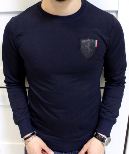 Модный Темно-Серый Свитер Ferrari S-106