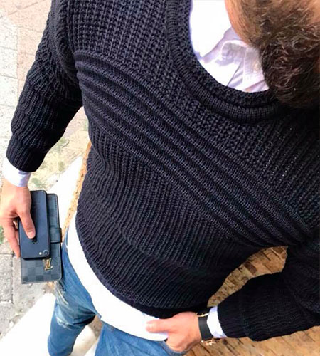 Свитер Мужской Стильный S-116