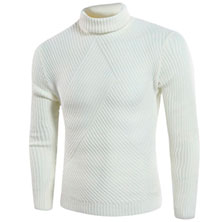 Белый Свитер Мужской Под Горло S-127