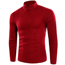 Красный Мужской Вязаный Свитер S-129