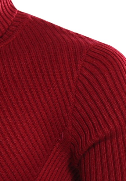 Красный Мужской Вязаный Свитер S-129