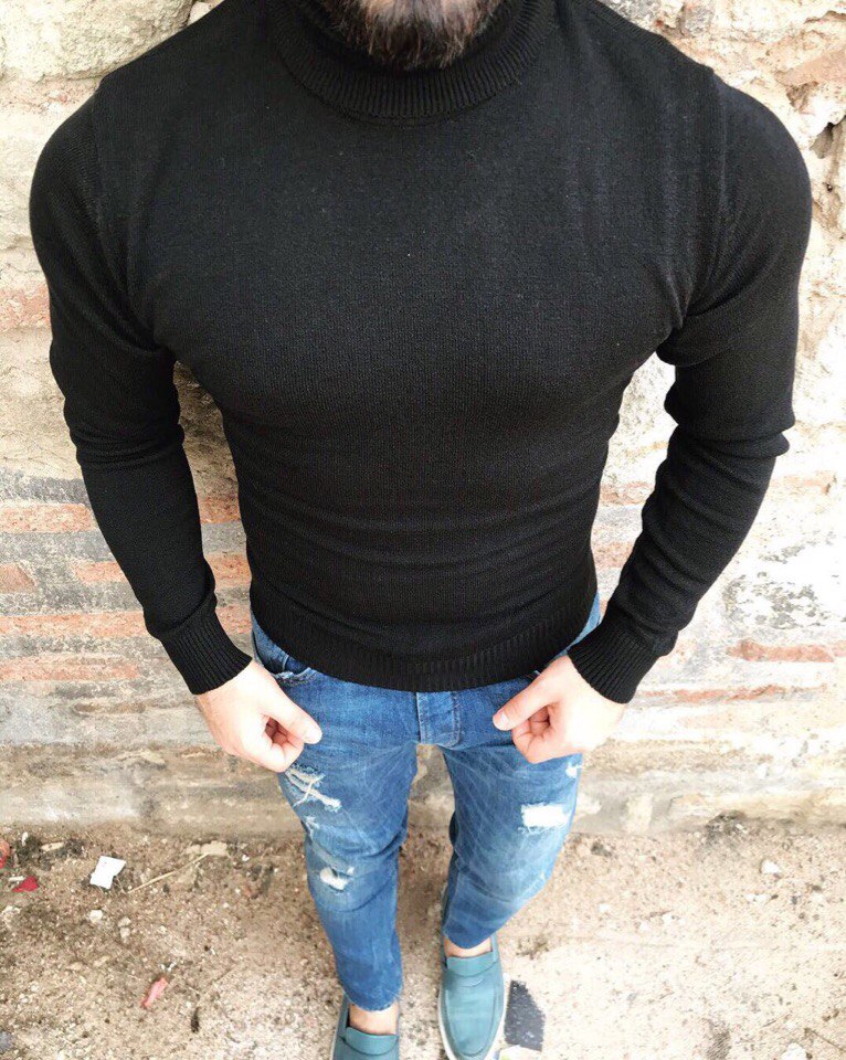 Мужской Черный Гольф S-136