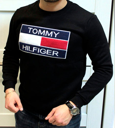 Черная Кофта Мужская Hilfiger S-140